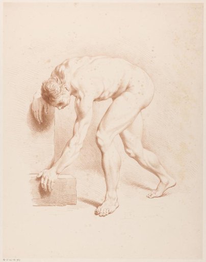 Bent nude man