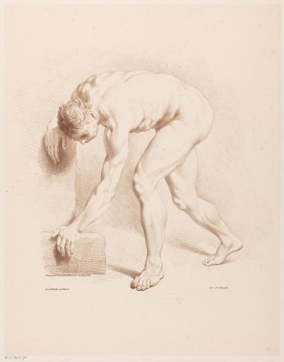 Bent nude man