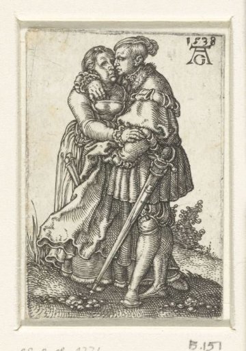 Embracing couple
