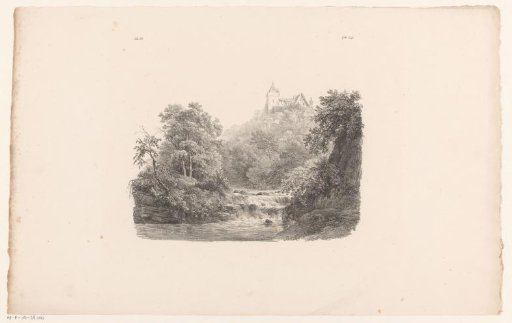 Landscape with castle Landsberg near Kettwig