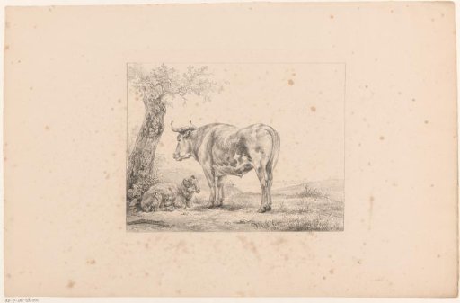 Ram and bull in a landscape