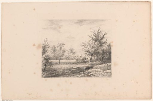 Landscape with figures and farm