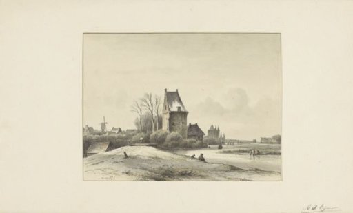City view by a river