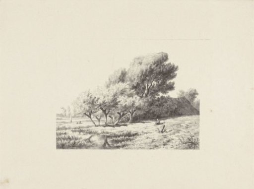 Landscape with sod hut