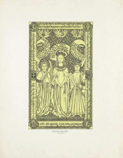 Copper tomb slab, 15th century