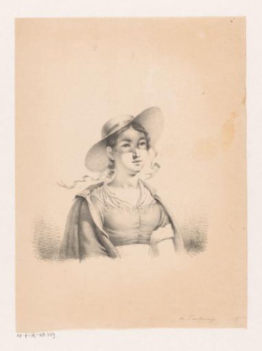 Portrait of a young woman with a hat