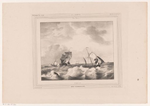 Seascape with sailing boats
