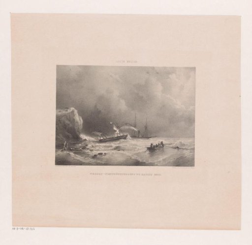Boats in distress during a storm at sea