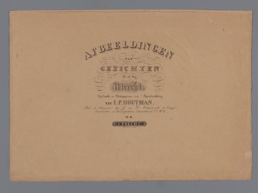 Inside Cover for: Description of Views of or near Utrecht