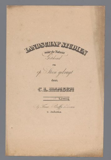 Cover for: Landscape studies from nature drawn and lithographed by C.L. Hansen