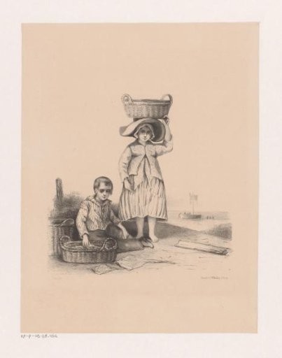 Girl and boy on a quay