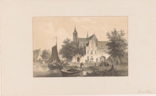City view with river and church