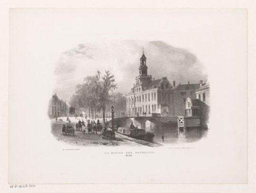 View of canal and orphanage in The Hague