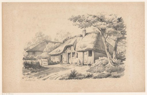 Farmstead with thatched roof