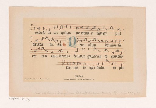Musical manuscript from the fourteenth century