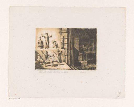 Images of gods and sacred animals and two seats