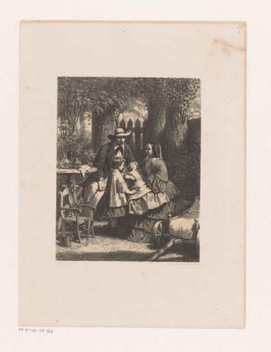 Family in a Garden, possibly the Van der Kellen Family