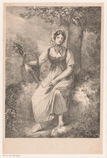 Girl with distaff