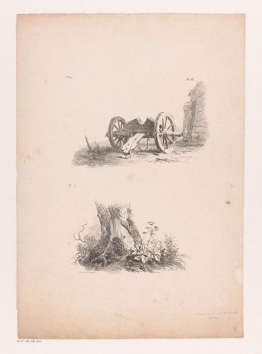 Cart and Tree Stump