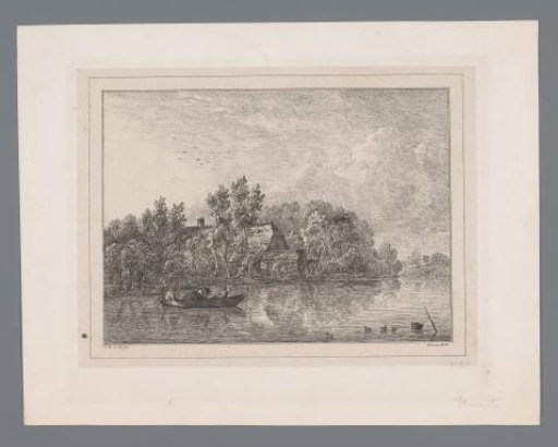 Boat on the Merwede near Dordrecht