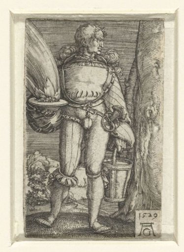 Soldier with a Fire Pan and Bucket
