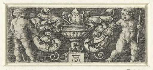Frieze with a Vase and Two Putti