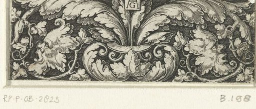 Frieze with Leafy Scrolls and Masks