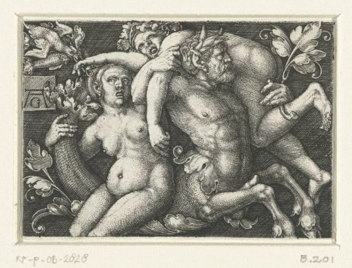 Ornament with a Triton and Two Nereids