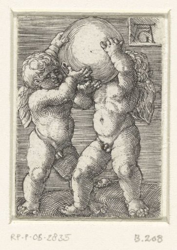 Two Putti Carrying a Globe