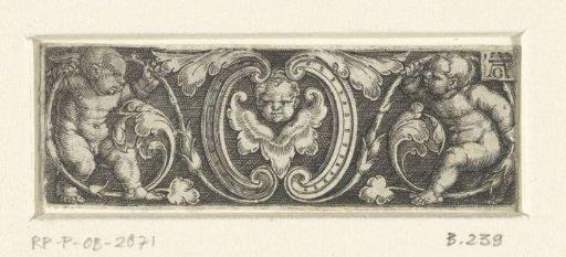 Frieze with two children and a cherub