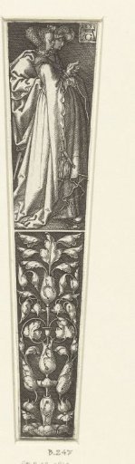 Design for a scabbard with a lady and a gentleman
