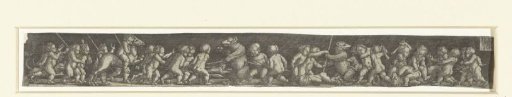 Frieze with children catching bears