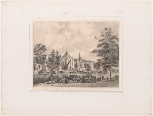 Gezicht op Haarlem vanaf het Spaarne