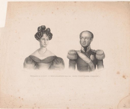 Portraits of King William II and his Wife Anna Pavlovna