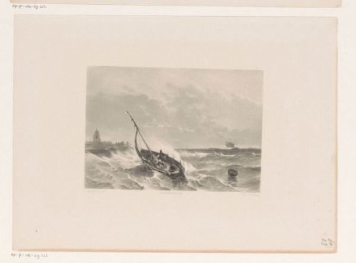 Boat on a stormy sea
