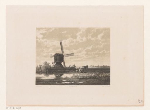 Landscape with mill by the water