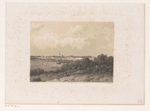 Landscape with village on the horizon