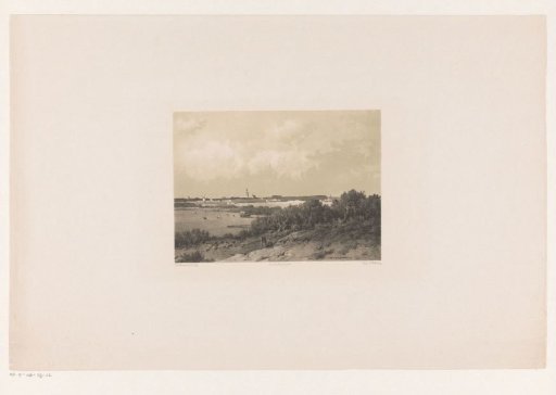 Landscape with village on the horizon