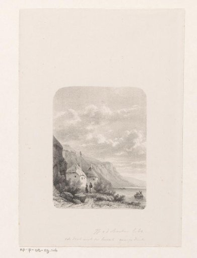 Mountain landscape with two houses