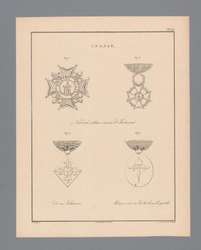 Four orders of chivalry from Spain