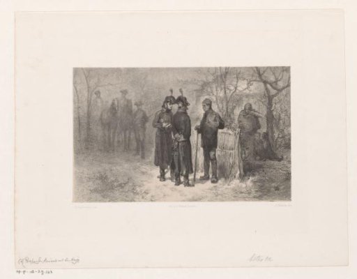 Soldiers Stopping a Man