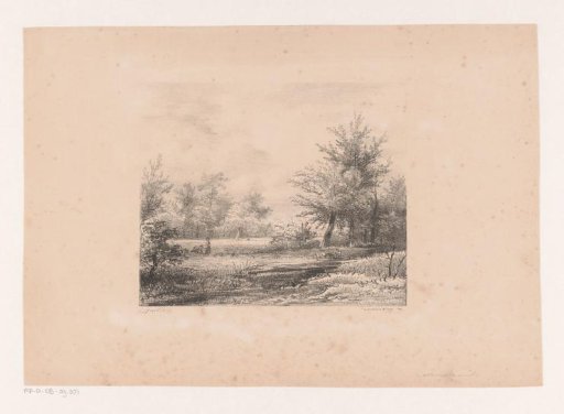 Two figures in a landscape