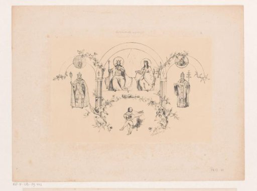 Seated king and queen