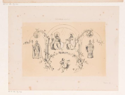 Seated king and queen