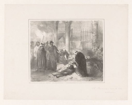 Bodies of Romeo and Juliet Among Mourning Figures
