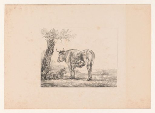 Cow and a Ram in a Landscape