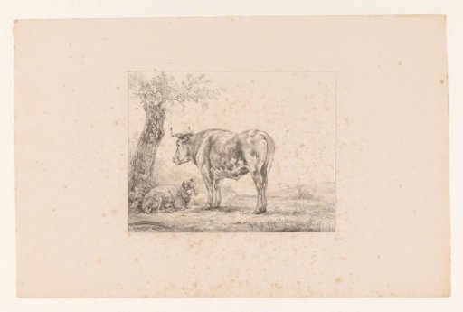 Cow and a Ram in a Landscape