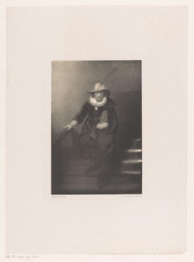 Man descending stairs