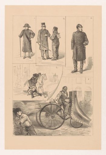 Satirical print on the Amsterdam police