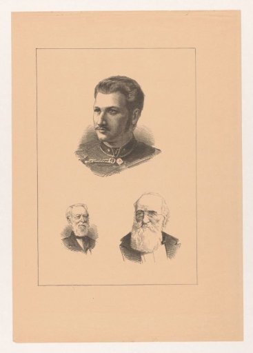 Portraits of Ferdinand I of Bulgaria, Alfred Krupp and Agostino Depretis